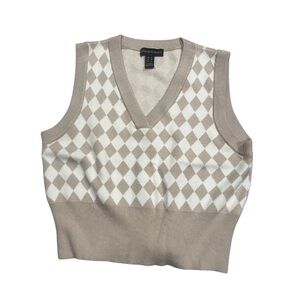 Argyle Knit Sweater Vest